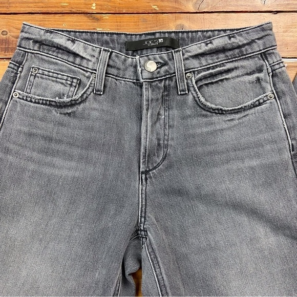 NWT Joe’s The Smith highrise straight ankle jeans grey faded black button fly 24 - Picture 6 of 16